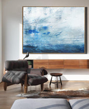 Load image into Gallery viewer, Blue Abstract Painting On Canvas Original Seascape Art Painting Dp122