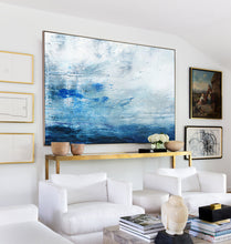 Load image into Gallery viewer, Blue Abstract Painting On Canvas Original Seascape Art Painting Dp122