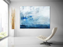 Load image into Gallery viewer, Blue Abstract Painting On Canvas Original Seascape Art Painting Dp122