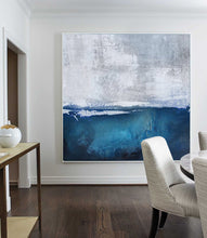 Load image into Gallery viewer, Deep Blue Sea Level Oil Painting Large Wall Art Abstract Painting Np059