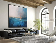 Load image into Gallery viewer, Sky Landscape Oil Painting, Blue Abstract Art Bl011