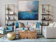 Load image into Gallery viewer, Sky Landscape Oil Painting, Blue Abstract Art Bl011