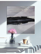 Load image into Gallery viewer, Black and White Abstract Painting Large Original Minimalist Art Ap036