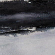 Load image into Gallery viewer, Black and White Abstract Painting Large Original Minimalist Art Ap036