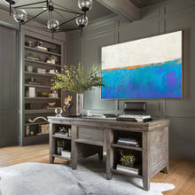 Load image into Gallery viewer, Blue Seascape Skyline Painting Big Painting for Living Room Np047