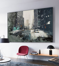 Load image into Gallery viewer, Winter Cityscape Art Urban Wall Art Street Winter Painting Ap035