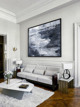 Load image into Gallery viewer, Black And White Painting Horizontal Wall Art Ap041