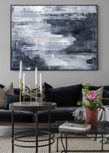 Load image into Gallery viewer, Black And White Painting Horizontal Wall Art Ap041