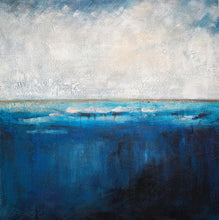 Load image into Gallery viewer, Deep Blue Sea Level Painting Ocean Canvas Painting Large Abstract Art