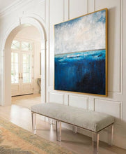 Load image into Gallery viewer, Deep Blue Sea Level Painting Ocean Canvas Painting Large Abstract Art