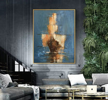 Load image into Gallery viewer, Affordable Large Wall Art Sailing Oil Painting by Hand Gp031