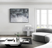 Load image into Gallery viewer, Cloud Art Painting Black White Canvas Art Abstract Sky Painting Ap034