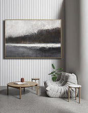Load image into Gallery viewer, Black And White Minimalist Canvas Art Abstract Landscape Painting Ap022