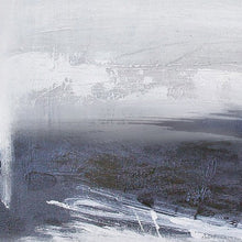 Load image into Gallery viewer, Gray Abstract Sky Painting Abstract Sea Painting Black White Art Qp082