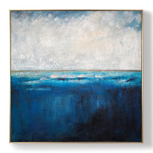 Load image into Gallery viewer, Deep Blue Sea Level Painting Ocean Canvas Painting Large Abstract Art