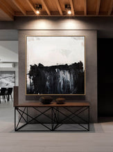 Load image into Gallery viewer, Black White Abstract Painting, Large Wall Decor for Living Room Gp033