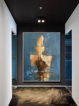 Load image into Gallery viewer, Affordable Large Wall Art Sailing Oil Painting by Hand Gp031