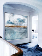 Load image into Gallery viewer, Large Original Sea Landscape Oil Painting Sky Landscape Painting Np055
