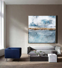 Load image into Gallery viewer, Large Original Sea Landscape Oil Painting Sky Landscape Painting Np055
