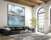 Load image into Gallery viewer, Large Original Sea Landscape Oil Painting Sky Landscape Painting Np055