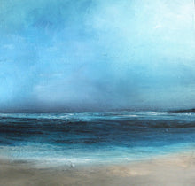 Load image into Gallery viewer, Original Sea Level Blue Oil Painting Light Blue Sky Oil Painting Dp132