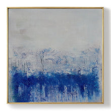 Load image into Gallery viewer, Blue Abstract Art Gray White Abstract Painting Contemporary Art Dp134