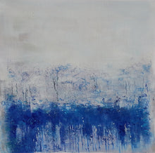 Load image into Gallery viewer, Blue Abstract Art Gray White Abstract Painting Contemporary Art Dp134