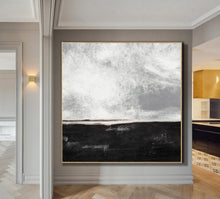 Load image into Gallery viewer, Black White Painting Horizontal Wall Decor Art Large Canvas Art Ap010