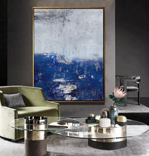 Load image into Gallery viewer, Deep Blue Abstract Painting Canvas Art Large Size Np058