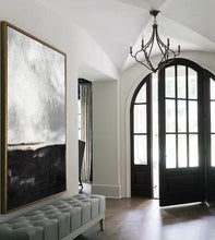 Load image into Gallery viewer, Black White Painting Horizontal Wall Decor Art Large Canvas Art Ap010