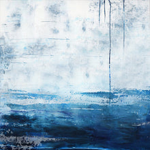 Load image into Gallery viewer, Blue White Sea Abstract Oil Painting Large Wall Sky Oil Painting Np036