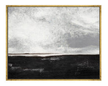 Load image into Gallery viewer, Black White Painting Large Abstract Painting Horizontal Wall Art Ap030