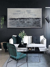 Load image into Gallery viewer, Silver Painting Gray And White Art Original Artwork Painting Ap028