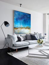 Load image into Gallery viewer, Original Blue Sky Abstract Painting,Large Wall White Canvas Painting Bl012