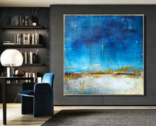 Load image into Gallery viewer, Original Blue Sky Abstract Painting,Large Wall White Canvas Painting Bl012