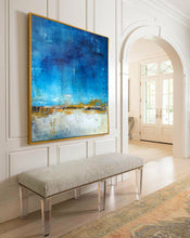 Load image into Gallery viewer, Original Blue Sky Abstract Painting,Large Wall White Canvas Painting Bl012