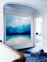Load image into Gallery viewer, Blue Sky Landscape Abstract Painting Large Wall Sea Painting Dp096