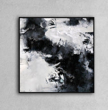 Load image into Gallery viewer, Black White Painting Large Abstract Painting Horizontal Wall Art Qp091
