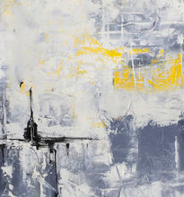 Load image into Gallery viewer, Grey White Yellow Abstract Painting Original Texture Art Ap033