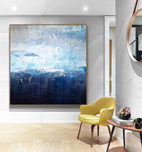 Load image into Gallery viewer, Deep Blue Sea Abstract Art Oversized Artwork for Walls Bp088