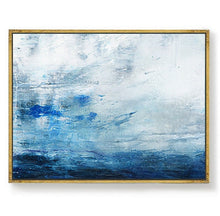 Load image into Gallery viewer, Blue Abstract Painting On Canvas Original Seascape Art Painting Dp122