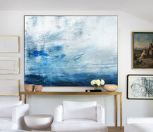 Load image into Gallery viewer, Blue Abstract Painting On Canvas Original Seascape Art Painting Dp122