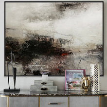 Load image into Gallery viewer, Brown Gray Abstract Painting Dusk Sunset Painting Qp093