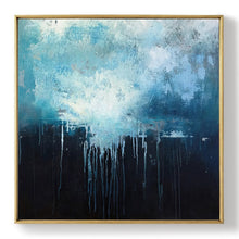 Load image into Gallery viewer, Large Blue Abstract Art Sky Landscape Oil Painting Dp131