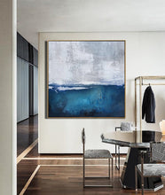 Load image into Gallery viewer, Deep Blue Sea Level Oil Painting Large Wall Art Abstract Painting Np059