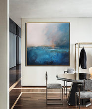 Load image into Gallery viewer, Sky Landscape Oil Painting, Blue Abstract Art Bl011