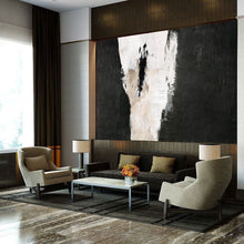 Load image into Gallery viewer, Black And White Abstract Canvas Art Painting Abstract Texture Art Ap018