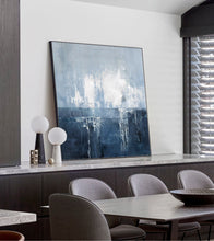 Load image into Gallery viewer, Original Deep Blue Sea Abstract Art Sky Landscape Painting Qp094