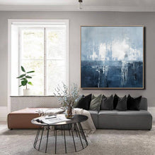 Load image into Gallery viewer, Original Deep Blue Sea Abstract Art Sky Landscape Painting Qp094