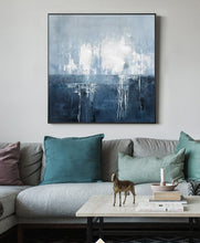 Load image into Gallery viewer, Original Deep Blue Sea Abstract Art Sky Landscape Painting Qp094